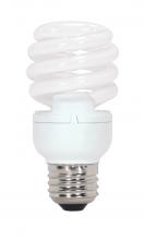 Satco Products S7436 - 13 Watt; Mini Spiral Compact Fluorescent; 2700K; 80 CRI; Medium base; 120 Volt; 12-pack