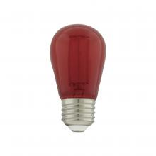 Satco Products S8022 - 1 Watt; S14 LED Filament; Red Transparent Glass Bulb; E26 Base; 120 Volt; Non-Dimmable; Pack of 4