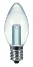 Satco Products S9156 - 0.5 Watt LED; C7; Clear; 2700K; Candelabra base; 120 Volt; Carded