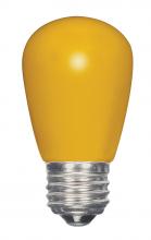 Satco Products S9169 - 1.4 Watt LED; S14; Ceramic Yellow; Medium base; 120 Volt; Carded