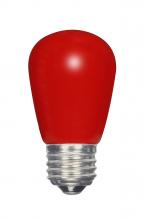 Satco Products S9170 - 1.4 Watt LED; S14; Ceramic Red; Medium base; 120 Volt; Carded