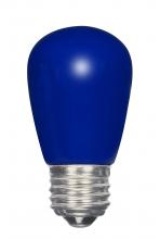 Satco Products S9172 - 1.4 Watt LED; S14; Ceramic Blue; Medium base; 120 Volt; Carded