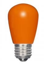 Satco Products S9173 - 1.4 Watt LED; S14; Ceramic Orange; Medium base; 120 Volt; Carded