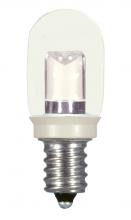 Satco Products S9177 - 0.8 Watt LED; T6; Clear; 2700K; Candelabra base; 120 Volt; Carded