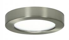 Satco Products S9321 - 10.5 watt; 5.5" Flush Mount LED Fixture; 2700K; Round Shape; Brushed Nickel Finish; 120 volts