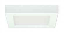 Satco Products S9324 - 10.5 watt; 5.5" Flush Mount LED Fixture; 2700K; Square Shape; White Finish; 120 volts
