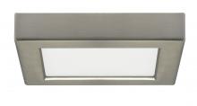 Satco Products S9325 - 10.5 watt; 5.5" Flush Mount LED Fixture; 2700K; Square Shape; Brushed Nickel Finish; 120 volts