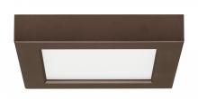 Satco Products S9326 - 10.5 watt; 5.5" Flush Mount LED Fixture; 2700K; Square Shape; Bronze Finish; 120 volts