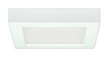 Satco Products S9327 - 10.5 watt; 5.5" Flush Mount LED Fixture; 3000K; Square Shape; White Finish; 120 volts
