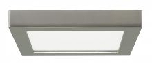 Satco Products S9333 - 13.5 watt; 7" Flush Mount LED Fixture; 2700K; Square Shape; Brushed Nickel Finish; 120 volts