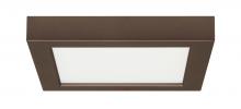 Satco Products S9334 - 13.5 watt; 7" Flush Mount LED Fixture; 2700K; Square Shape; Bronze Finish; 120 volts