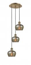 Innovations Lighting 113B-3P-AB-G96 - Fenton - 3 Light - 13 inch - Antique Brass - Cord Hung - Multi Pendant