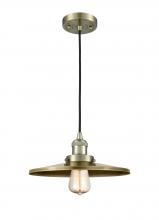 Innovations Lighting 201C-AB-MFR-AB-12-LED - Appalachian - 1 Light - 12 inch - Antique Brass - Cord hung - Mini Pendant