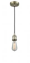 Innovations Lighting 201C-AB-LED - Bare Bulb - 1 Light - 3 inch - Antique Brass - Cord hung - Mini Pendant