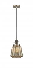 Innovations Lighting 201CSW-AB-G146-LED - Chatham - 1 Light - 7 inch - Antique Brass - Cord hung - Mini Pendant