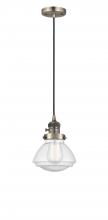 Innovations Lighting 201CSW-AB-G324-LED - Olean - 1 Light - 7 inch - Antique Brass - Cord hung - Mini Pendant