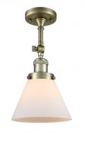 Innovations Lighting 201F-AB-G41 - Cone - 1 Light - 8 inch - Antique Brass - Adjustable Semi-Flush Mount