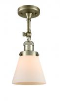 Innovations Lighting 201F-AB-G61 - Cone - 1 Light - 6 inch - Antique Brass - Adjustable Semi-Flush Mount