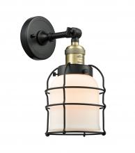 Innovations Lighting 203-BAB-G51-CE - Bell Cage - 1 Light - 6 inch - Black Antique Brass - Sconce