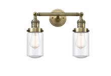 Innovations Lighting 208-AB-G314-LED - Dover - 2 Light - 14 inch - Antique Brass - Adjustable Bath Vanity Light