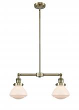 Innovations Lighting 209-AB-G321-LED - Olean - 2 Light - 22 inch - Antique Brass - Stem Hung - Island Light