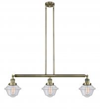 Innovations Lighting 213-AB-G534 - Oxford - 3 Light - 40 inch - Antique Brass - Stem Hung - Adjustable Island Light