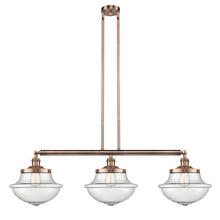 Innovations Lighting 213-AC-G544-LED - Oxford - 3 Light - 42 inch - Antique Copper - Stem Hung - Island Light