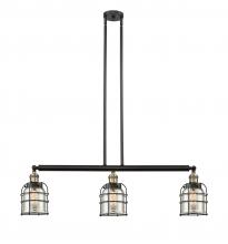 Innovations Lighting 213-BAB-G58-CE - Bell Cage - 3 Light - 39 inch - Black Antique Brass - Stem Hung - Adjustable Island Light