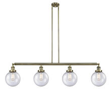 Innovations Lighting 214-AB-G204-8 - Beacon - 4 Light - 53 inch - Antique Brass - Stem Hung - Adjustable Island Light