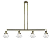 Innovations Lighting 214-AB-G324-LED - Olean - 4 Light - 51 inch - Antique Brass - Stem Hung - Adjustable Island Light