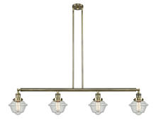 Innovations Lighting 214-AB-G534 - Oxford - 4 Light - 52 inch - Antique Brass - Stem Hung - Adjustable Island Light