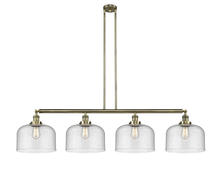 Innovations Lighting 214-AB-G74-L - Bell - 4 Light - 54 inch - Antique Brass - Stem Hung - Adjustable Island Light