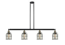Innovations Lighting 214-BAB-G58-CE - Bell Cage - 4 Light - 50 inch - Black Antique Brass - Stem Hung - Adjustable Island Light
