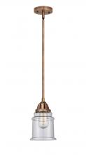 Innovations Lighting 288-1S-AC-G184-LED - Canton - 1 Light - 6 inch - Antique Copper - Cord hung - Mini Pendant