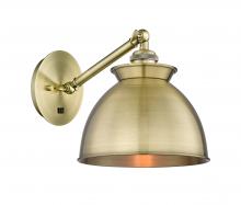 Innovations Lighting 317-1W-AB-M14-AB - Adirondack - 1 Light - 8 inch - Antique Brass - Adjustable Sconce
