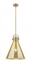 Innovations Lighting 410-1SL-BB-G411-16ME - Newton Cone - 1 Light - 16 inch - Brushed Brass - Pendant