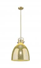 Innovations Lighting 410-1SL-BB-G412-14ME - Newton Bell - 1 Light - 14 inch - Brushed Brass - Pendant