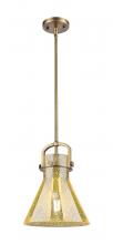 Innovations Lighting 410-1SM-BB-G411-10ME - Newton Cone - 1 Light - 10 inch - Brushed Brass - Mini Pendant