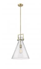 Innovations Lighting 411-1SL-BB-G411-14SDY - Newton Cone - 1 Light - 14 inch - Brushed Brass - Cord hung - Pendant