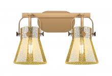 Innovations Lighting 423-2W-BB-G411-6ME - Pilaster II Cone - 2 Light - 17 inch - Brushed Brass - Bath Vanity Light