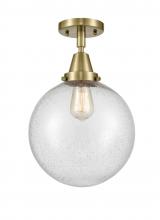 Innovations Lighting 447-1C-AB-G204-10-LED - Beacon - 1 Light - 10 inch - Antique Brass - Flush Mount