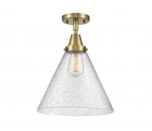 Innovations Lighting 447-1C-AB-G44-L-LED - Cone - 1 Light - 12 inch - Antique Brass - Flush Mount