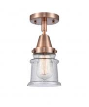 Innovations Lighting 447-1C-AC-G184S - Canton - 1 Light - 6 inch - Antique Copper - Flush Mount