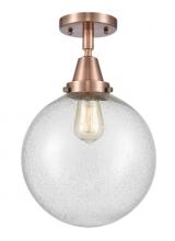 Innovations Lighting 447-1C-AC-G204-10 - Beacon - 1 Light - 10 inch - Antique Copper - Flush Mount