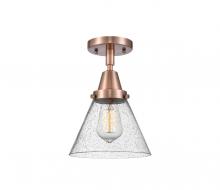 Innovations Lighting 447-1C-AC-G44-LED - Cone - 1 Light - 8 inch - Antique Copper - Flush Mount