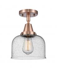 Innovations Lighting 447-1C-AC-G74-LED - Bell - 1 Light - 8 inch - Antique Copper - Flush Mount