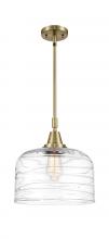 Innovations Lighting 447-1S-AB-G713-L-LED - Bell - 1 Light - 12 inch - Antique Brass - Mini Pendant