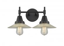 Innovations Lighting 447-2W-BK-G2-LED - Halophane - 2 Light - 18 inch - Matte Black - Bath Vanity Light