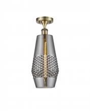 Innovations Lighting 516-1C-AB-G683-7-LED - Windham - 1 Light - 7 inch - Antique Brass - Semi-Flush Mount