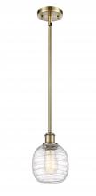 Innovations Lighting 516-1S-AB-G1013-LED - Belfast - 1 Light - 6 inch - Antique Brass - Mini Pendant